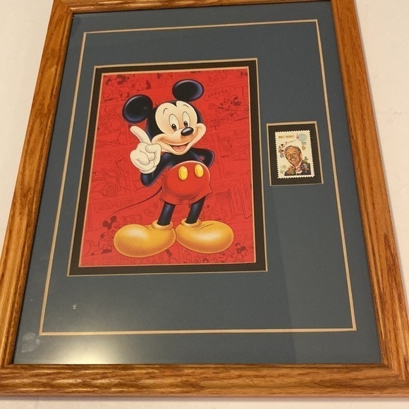 Mickey Mouse with Walt Disney postage stamp professional matted and framed - Picture 4 of 11